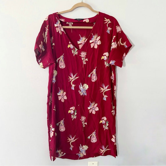 Madewell Novel Dress Red Birds of Paradise Size Medium - Picture 2 of 7